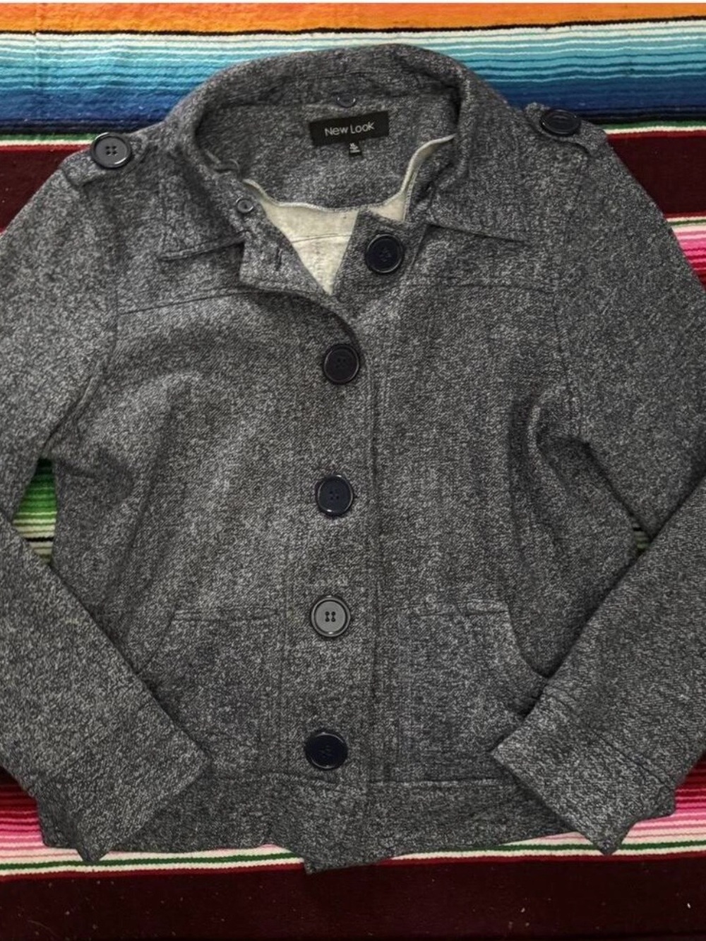 New Look Gray Button Up Jacket
